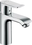 Griferia para lavatorio monomando bajo 110 sin vaciador cromo Metris Hansgrohe 31084000