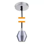 Socket decorativo colgante E27 cable de 1.5 metros ajustable cromo SOCK-VIN-105 Tecnolite