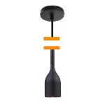 Socket decorativo colgante E27 cable de 1.5 metros ajustable negro mate Tecnolite 60SOCK106MVE27N (sust. SOCK-VIN-106)