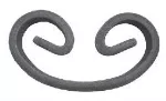 Rizo platina para hierro forjado 120 mm (ancho) x 70 mm (largo) 01.009