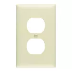 Placa doble de nylon con tornillos marfil mate Pass&Seymour Legrand TP8I-GF