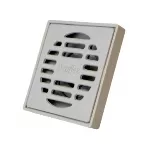 Drenaje cuadrado 10 cm plastica con rejilla salida de 50 mm (2") gris Coflex PC-160