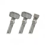 Tubo de abasto en T de acero para lavatorio 1/2" AM x 1/2" AM x 3/8" COMP 55 cm Coflex EAL-V55