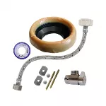 Paquete para instalacion de inodoro con empaque de cera y llave de control vinil Coflex PSV-D001