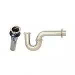 Sifon para lavatorio 32 mm (1-1/4") metalico con contra de pared Coflex P-B9051