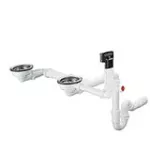 Desagüe para fregadero de 2 tanques con rebalse D17-10 Hansgrohe 43928000