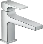 Griferia para lavatorio monomando bajo 100 con vaciador push-open cromo Metropol Hansgrohe 32502000