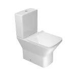 Inodoro dos piezas doble descarga 3 y 6 litros 750 gramos sifon oculto blanco Living Deca P.340.17+AP.346.17+CD.21F.17+SP.121.01+AV.90.01+4