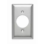 Placa de acero inoxidable 302/304L con tornillos para tomacorriente Pass&Seymour Legrand SS720