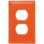 Placa doble de nylon con tornillos naranja mate Pass&Seymour Legrand TP8OR-GF