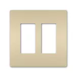 Placa doble sin tornillos marfil Radiant Legrand RWP262I