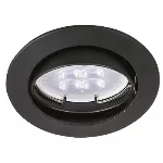 Lampara empotrada dirigible redonda GX5.3 50W 100-240V negro Andorra Tecnolite YD-330/N