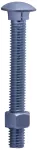 Tornillo carroceria 1/2 x 4 con tuerca (3 por paquete)