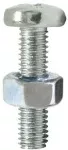 Tornillo estufa redondo 1/4 X 1-1/4 con tuerca (6 por paquete)