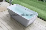 Bañera free standing con rebalse 170 cm x 78 cm x 58 cm blanca FB-516 Prime