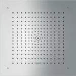 Cabeza de ducha cuadrada 400 mm para empotrar en techo cromo Raindance E Hansgrohe 26252000+26254180