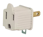 Adaptador polarizado para enchufe 15A 127V (3 a 2) gris Volteck AD-32G / 46254 (2 por paquete)
