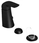 Griferia para bidet monomando negro mate Epuyen Franz Viegener 189/L2-NG