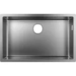 Fregadero de submontar 1 tanque acero inoxidable (658 x 398 x 190 mm) Hansgrohe 43428800+43921800