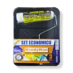 Juego para pintar economico de 2 piezas (felpa de 3/8" anti goteo marco y bandeja de 9") Handyman