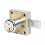 Cerradura para mueble con cilindro de 29.5 cm accion horizontal cromo Hermex CM-26C / 43560 