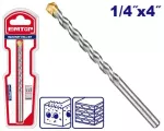 Broca para concreto 1/4” x 4” Emtop ECDB0201041