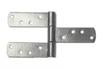 Bisagra soldable T24 gofrada plata 12-1/2" x 4-3/4" con 3 aletas Grossor 7102600