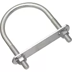 Gancho U con placa 3/8" x 3" x 4-1/2" galvanizado National Hardware N222-217
