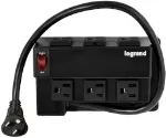 Regleta para modulo de red 6 tomas negra ON-Q Legrand AC1031