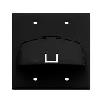 Placa bullnose 2 modulos con bisagra negra On-Q Legrand WP9002-BK