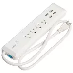 Regleta inteligente WiFi 4 tomas 4 puertos USB 10A 125V 1250W blanca Eagle 1141