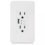 Tomacorriente inteligente WiFi doble con USB blanco Sonoff TOMADOBLEUSB