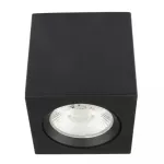 Lampara de techo cuadrada sobreponer LED 10W 100-240V 3000K 90 mm negro Asterope Tecnolite 10YSNLED010MV30N