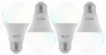 Bombillo inteligente LED E27 A19 CCT 110V WiFi Nexxt NHB-W110-4PK (4 por paquete)