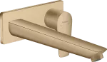 Griferia para lavatorio de pared caño de 225 mm bronce cepillado Talis E Hansgrohe 71734140 (NO incluye cuerpo interno)