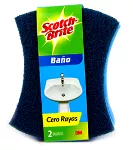 Esponja doble para baños cero raya Scotch Brite (2 por paquete)