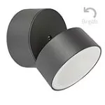 Lampara para exterior de pared ajustable LED 10W 127V 3000K IP54 gris Procyon Tecnolite HLED-1178/30/G