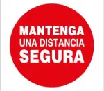 Calcomania para piso Mantenga Una Distancia Segura 40 cm