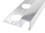 Perfil listelo de aluminio plata 10 x 10 mm x 2.5 metros Prime C59
