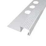 Perfil grada de aluminio plata 10 mm x 2.5 metros Prime 025