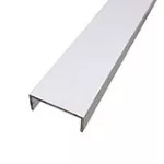 Perfil listelo U de aluminio plata 20 x 10 mm x 2.5 metros Prime C025
