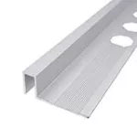 Perfil listelo de aluminio plata 6 x 10 mm x 2.5 metros Prime 055