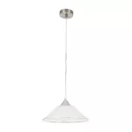 Lampara colgante E27 60W 100-240V cristal opalino Bamira Tecnolite 60CTL0006MVOP