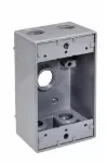 Caja EMT rectangular de uso pesado para intemperie 5 huecos 1/2"