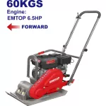 Compactador de plancha a gasolina 50 x 36 cm 2360 libras (10.5kN) Emtop EPCT656002