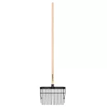 Bieldo cabeza plastica con cabo de madera 16 dientes Truper BF-16 / 19998 