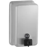 Dispensador de jabon o gel antibacterial vertical 1.2 litros satinado Bobrick 2111