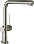 Griferia para fregadero monomando alto 270 extraible acero inoxidable Talis M54 Hansgrohe 72808800