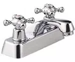 Grifería para lavatorio de 4" bajo manija cruz cromo Prime 9317-0047 (NO incluye desagüe)