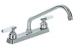 Griferia para fregadero de 8” cuello curvo alto manija recta plastico cromo Prime 9303HS-2827